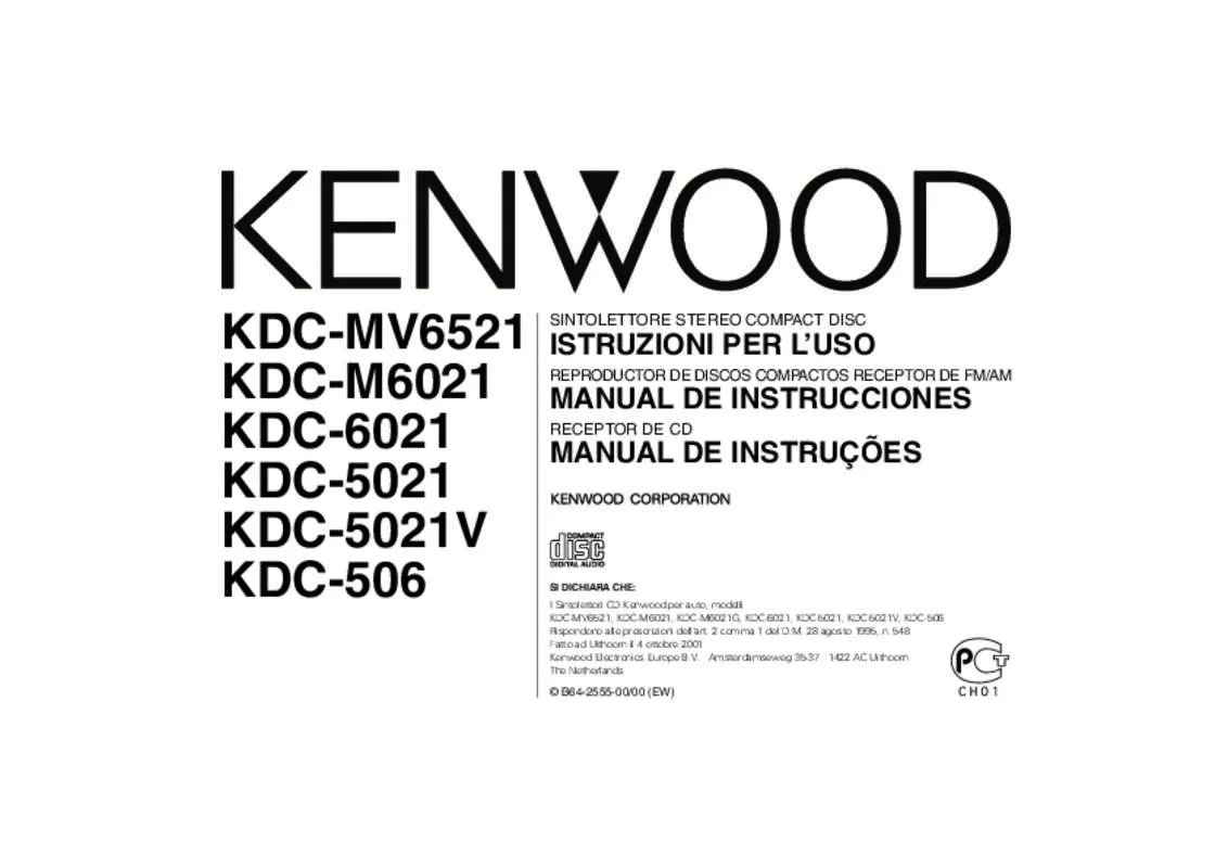 Mode d'emploi KENWOOD KDC-M6021