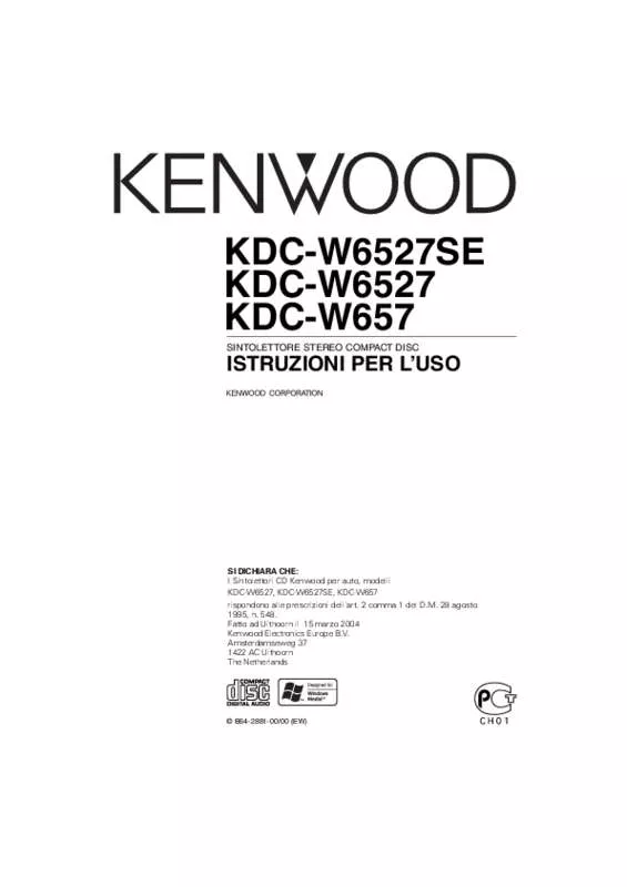 Mode d'emploi KENWOOD KDC-W657