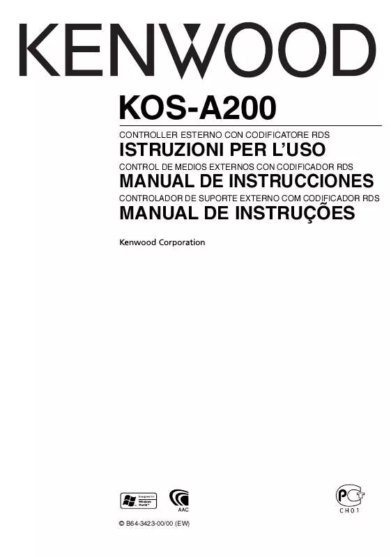 Mode d'emploi KENWOOD KOS-A200
