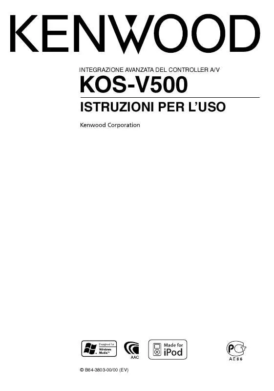 Mode d'emploi KENWOOD KOS-V500