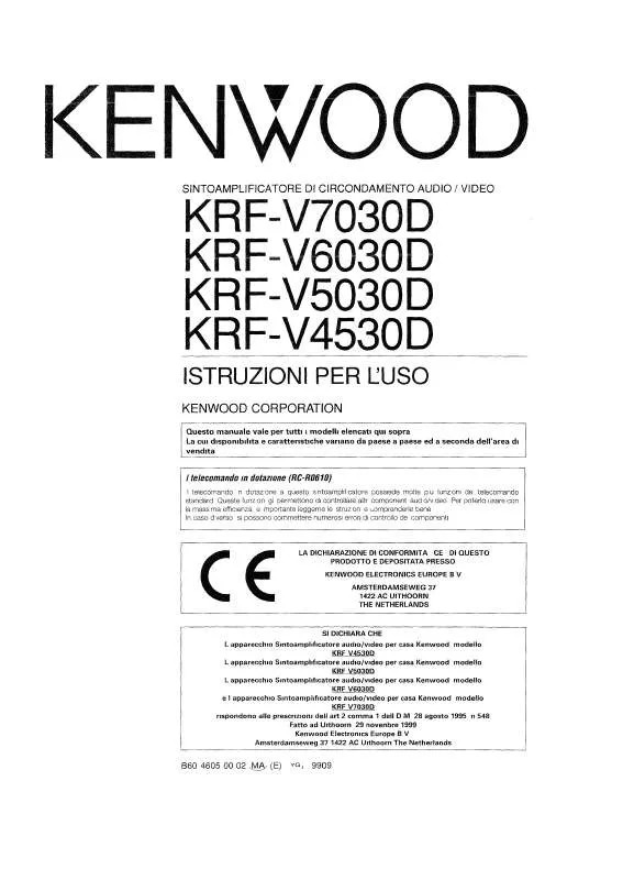 Mode d'emploi KENWOOD KRF-7030D