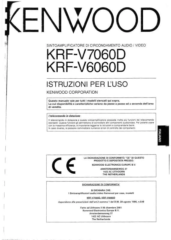 Mode d'emploi KENWOOD KRF-V7060D