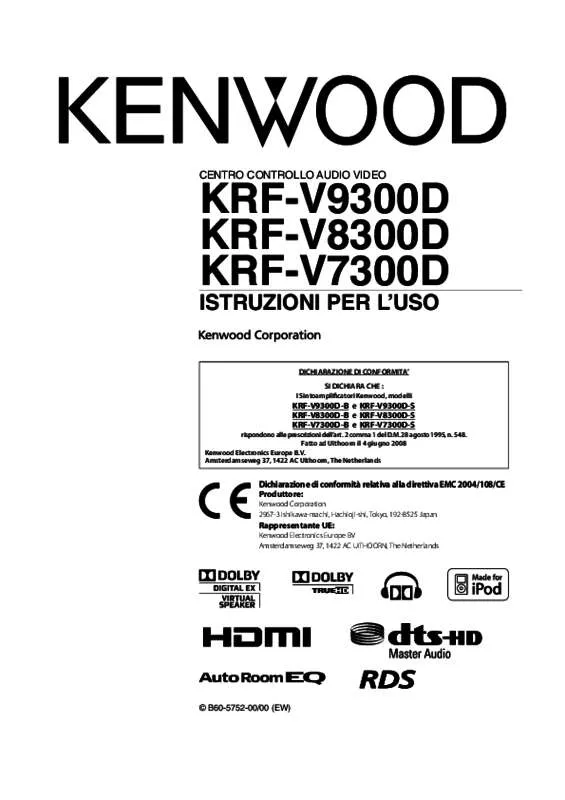 Mode d'emploi KENWOOD KRF-V8300D