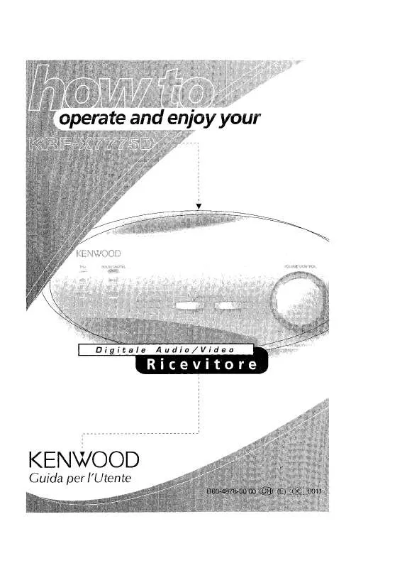 Mode d'emploi KENWOOD KRF-X7775D