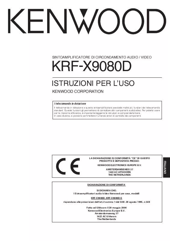 Mode d'emploi KENWOOD KRF-X9080D