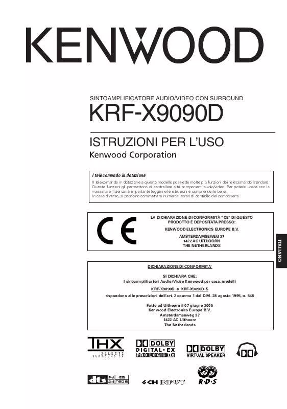 Mode d'emploi KENWOOD KRF-X9090D