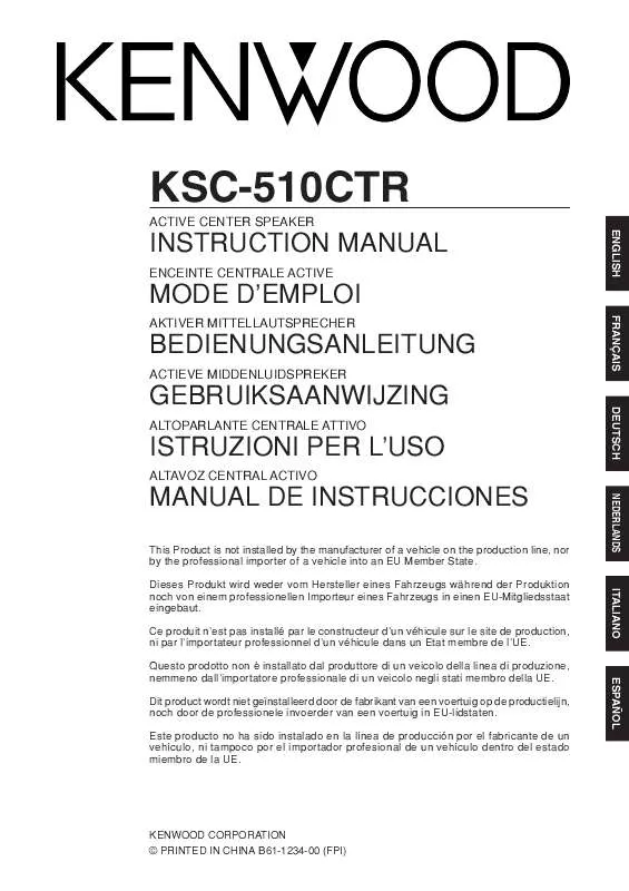 Mode d'emploi KENWOOD KSC-510CTR