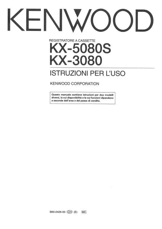 Mode d'emploi KENWOOD KX-3080