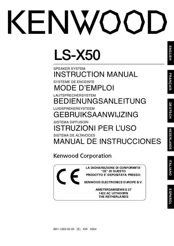 Mode d'emploi KENWOOD LS-X50