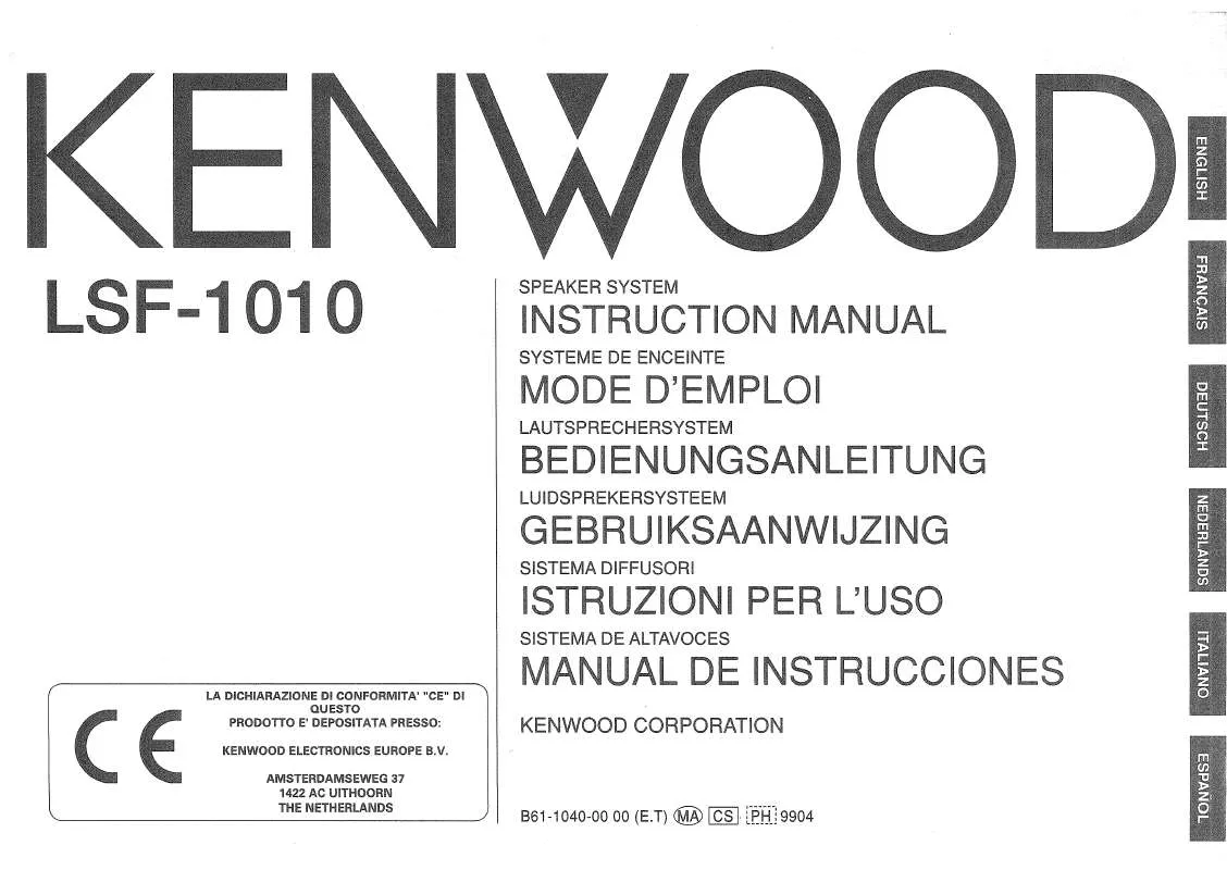 Mode d'emploi KENWOOD LSF-1010