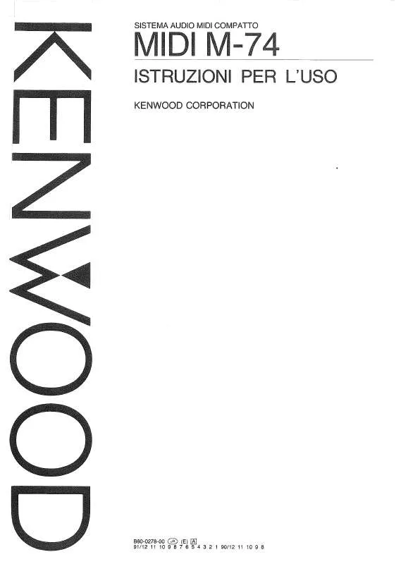 Mode d'emploi KENWOOD MIDI M-74