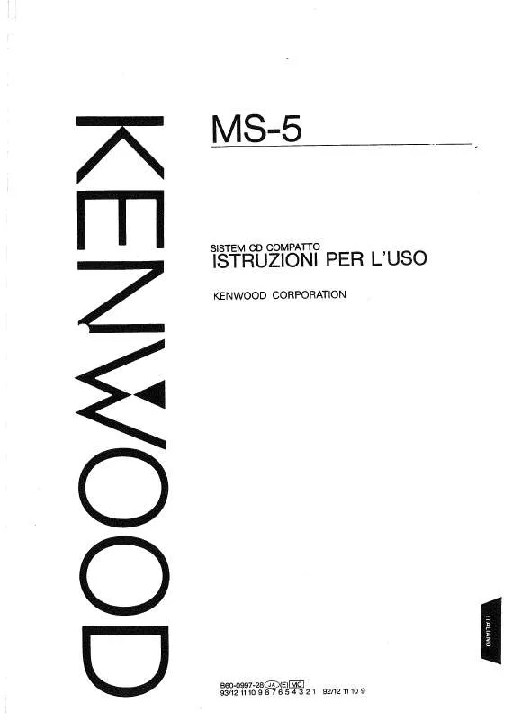Mode d'emploi KENWOOD MS-5
