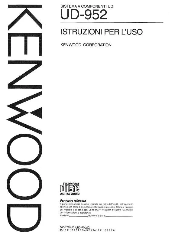 Mode d'emploi KENWOOD UD-952
