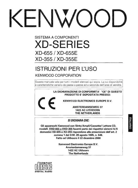 Mode d'emploi KENWOOD XD-355