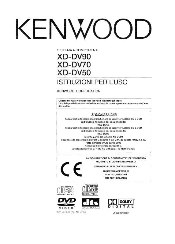 Mode d'emploi KENWOOD XD-DV70