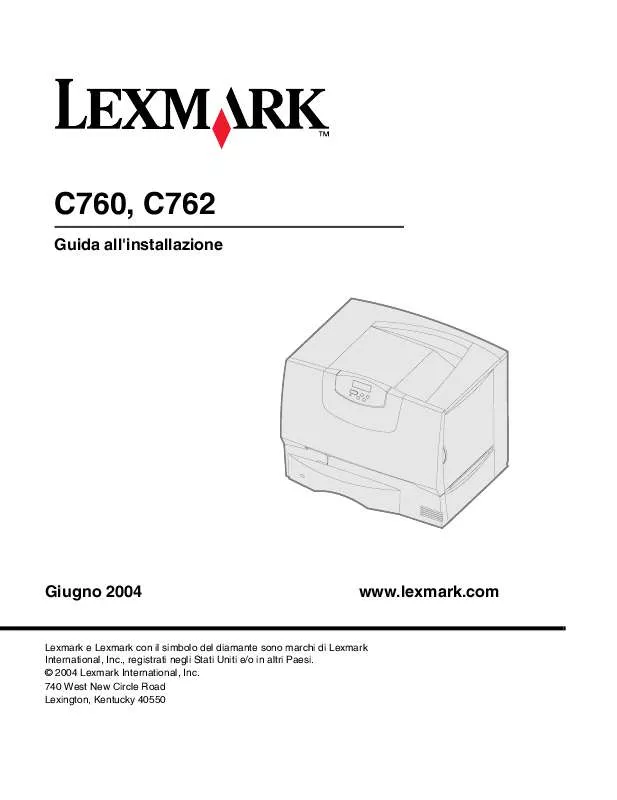 Mode d'emploi LEXMARK C760