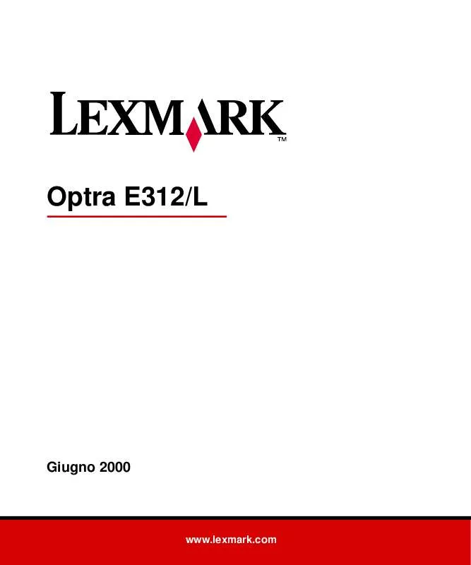 Mode d'emploi LEXMARK OPTRA E312