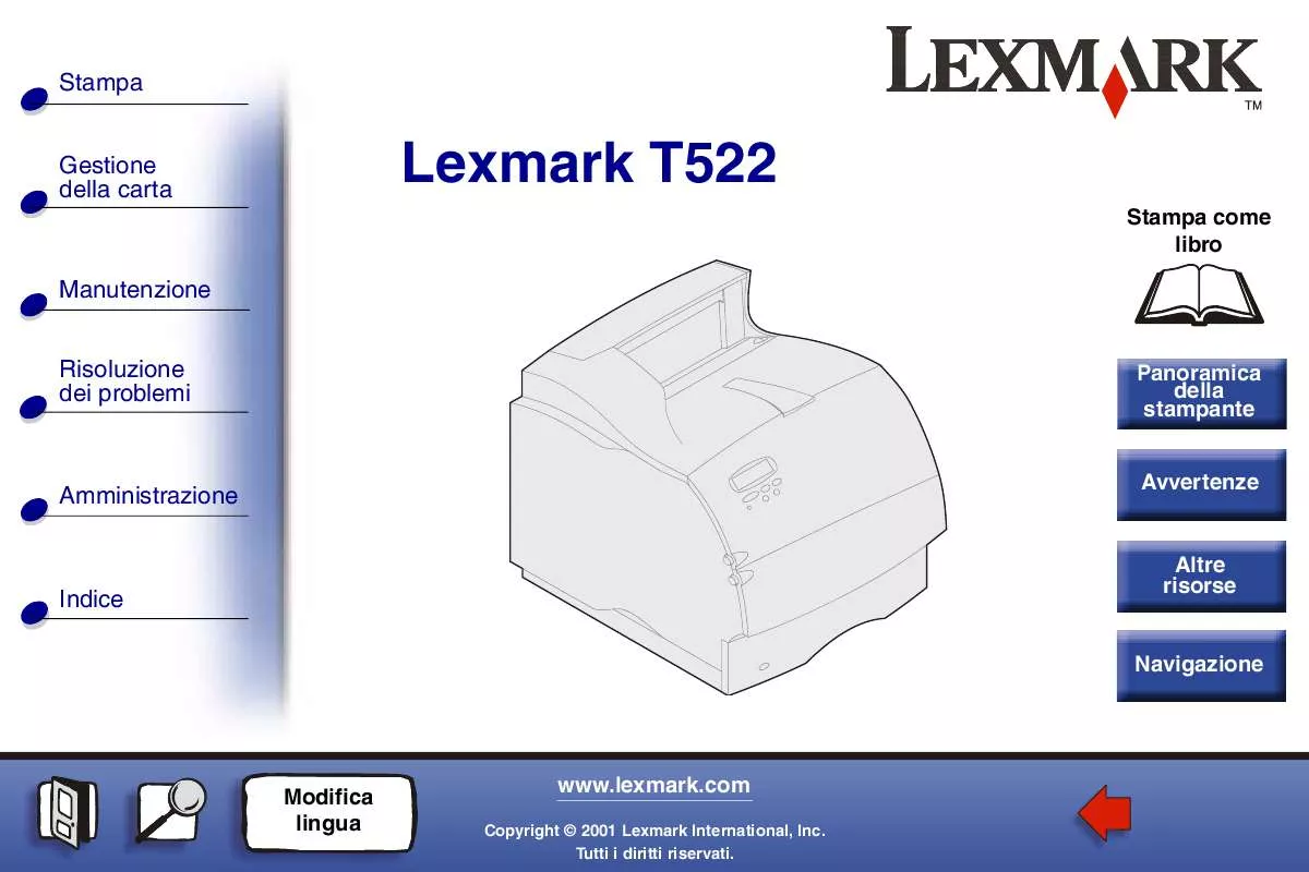 Mode d'emploi LEXMARK T522