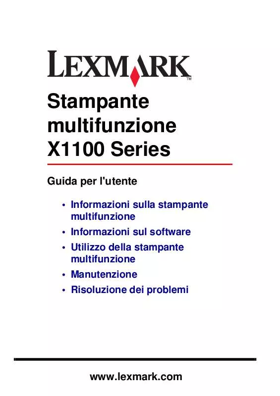 Mode d'emploi LEXMARK X1100