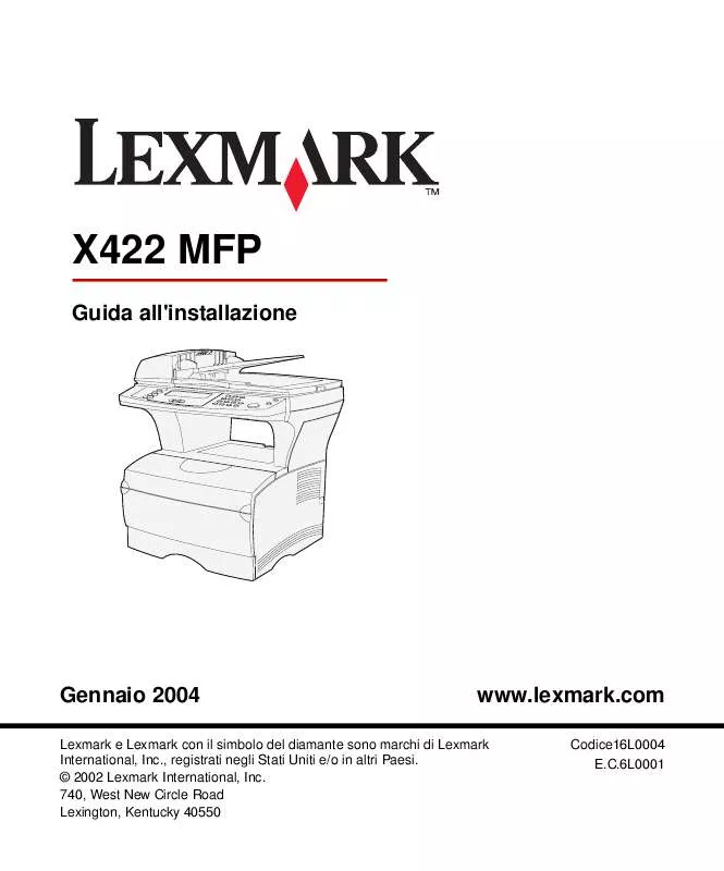 Mode d'emploi LEXMARK X422 MFP
