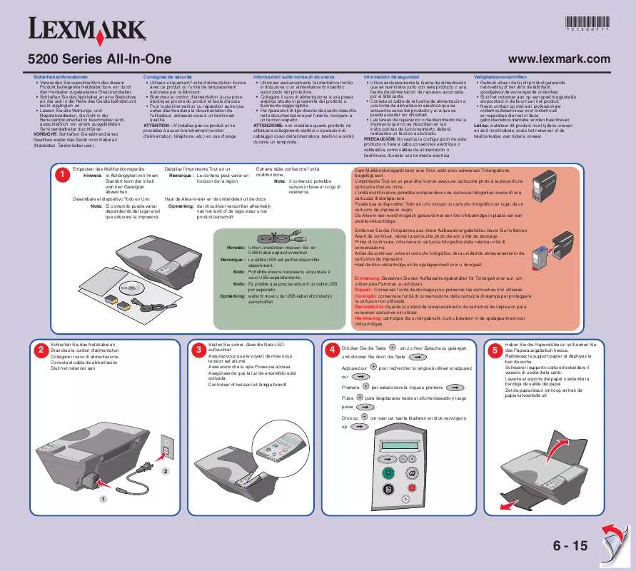 Mode d'emploi LEXMARK X5250