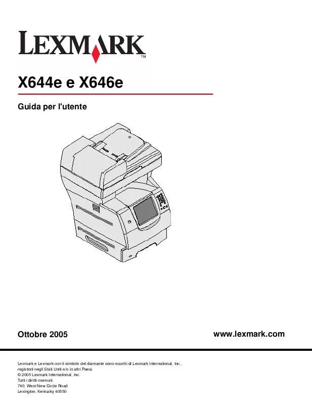 Mode d'emploi LEXMARK X644E