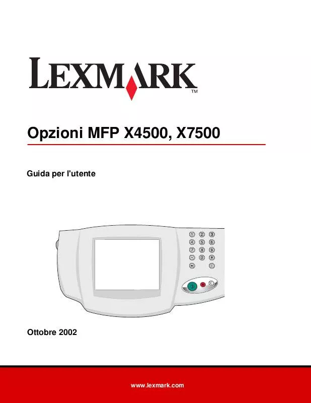 Mode d'emploi LEXMARK X750E