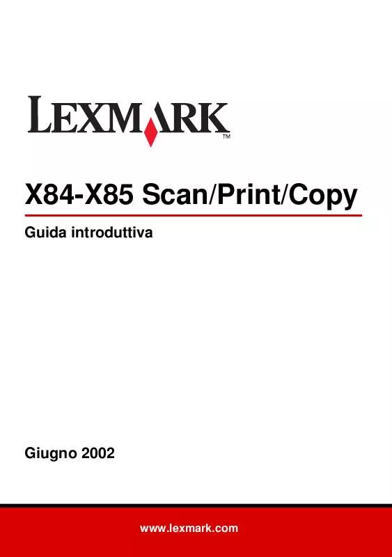 Mode d'emploi LEXMARK X84