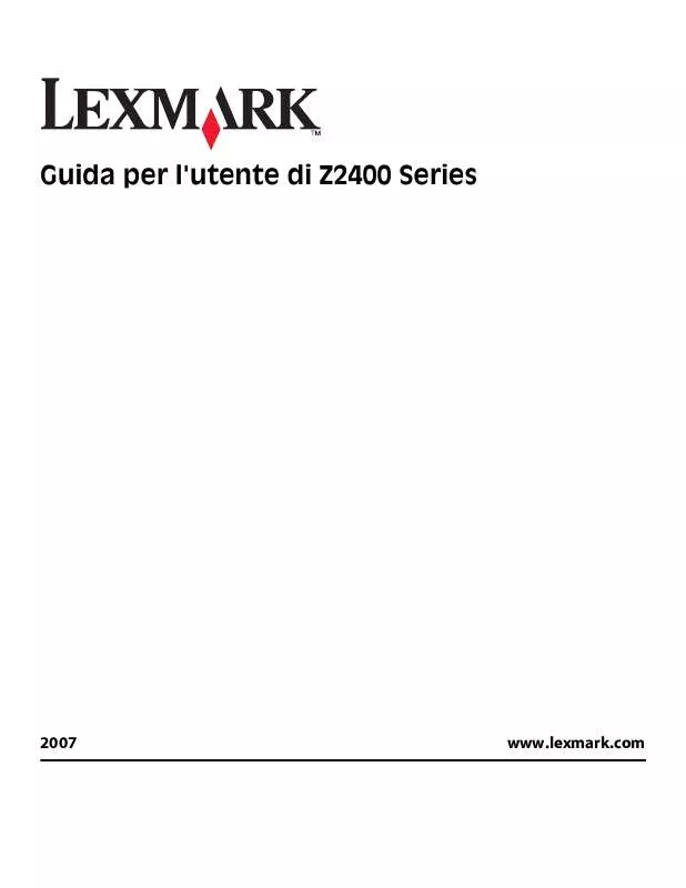Mode d'emploi LEXMARK Z2420