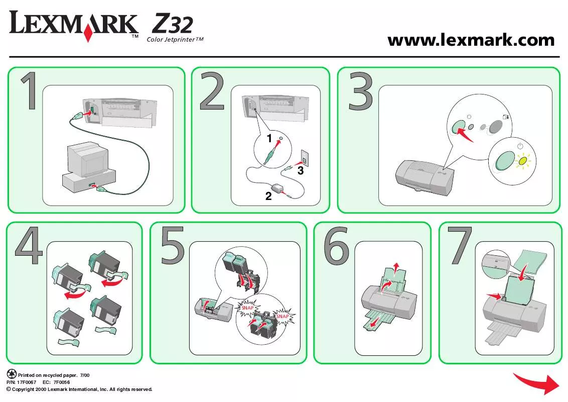Mode d'emploi LEXMARK Z32