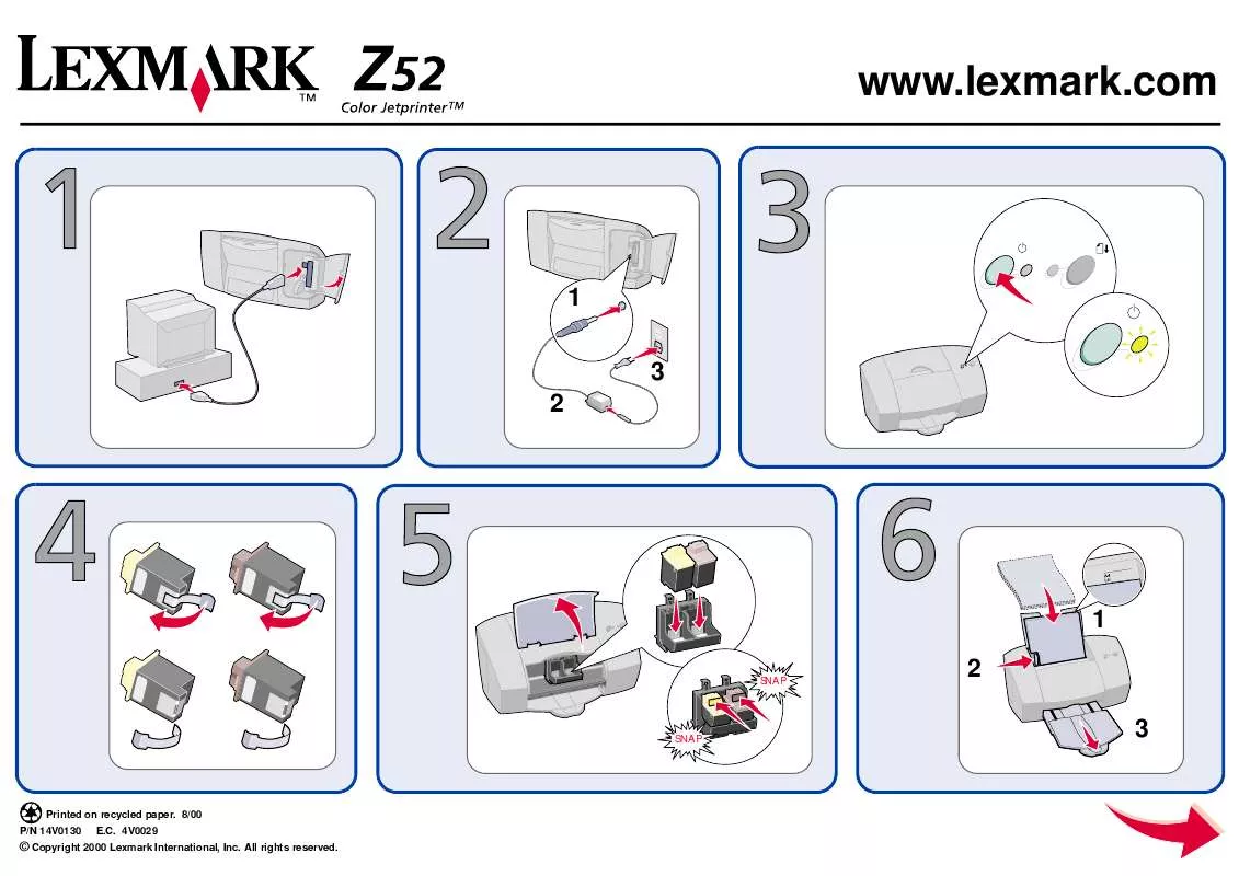 Mode d'emploi LEXMARK Z52