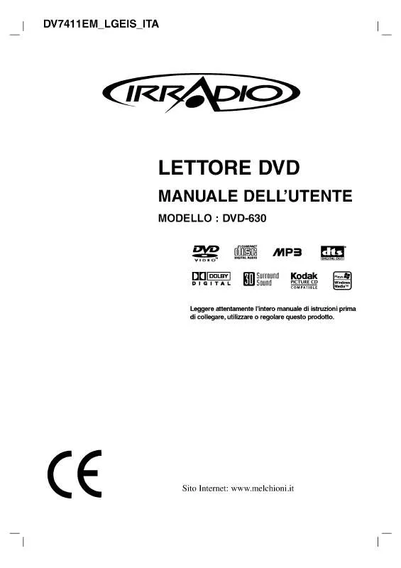 Mode d'emploi LG DVD-630