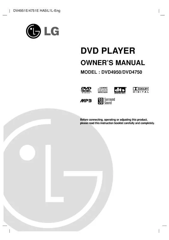 Mode d'emploi LG DVD4750