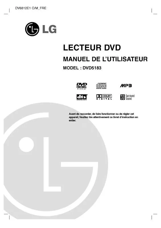 Mode d'emploi LG DVD5183