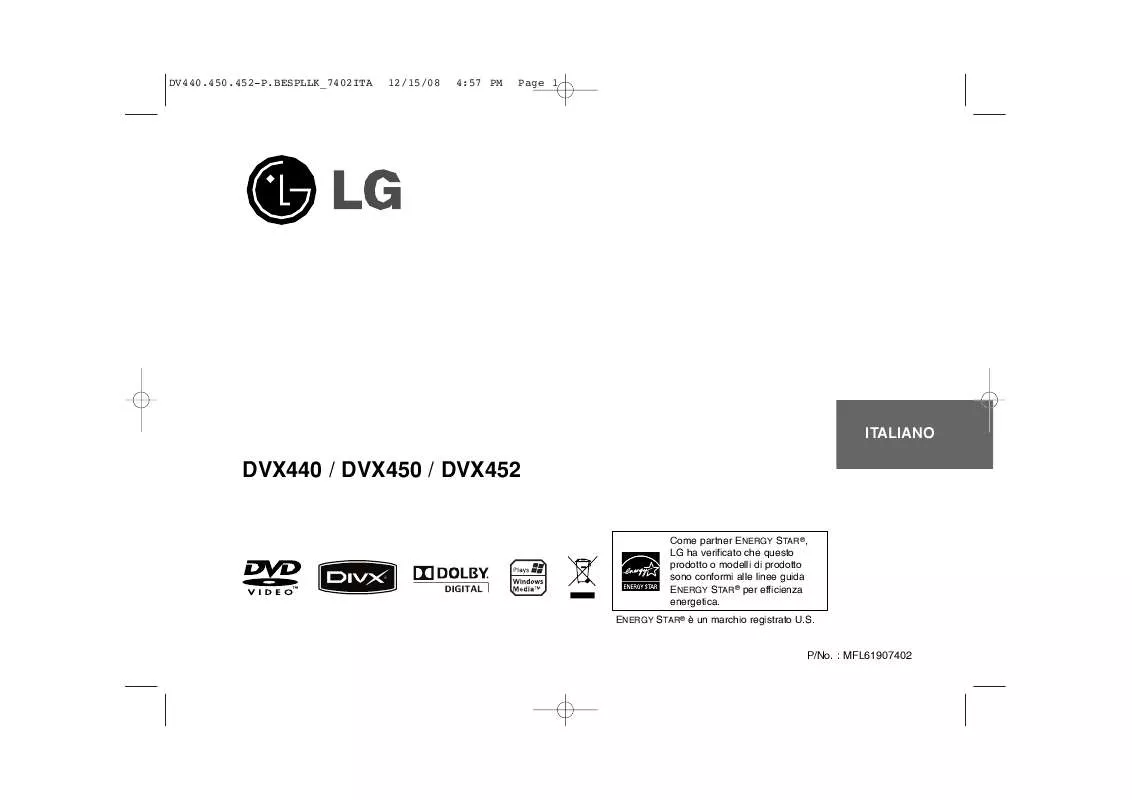 Mode d'emploi LG DVX440