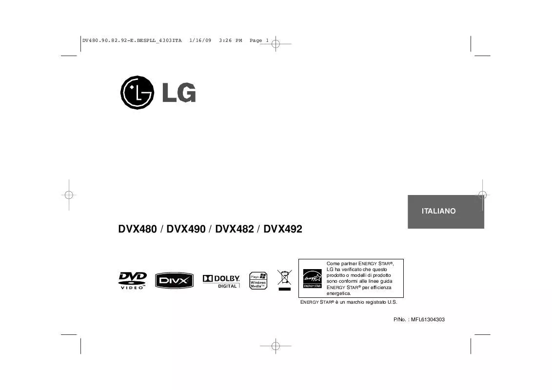 Mode d'emploi LG DVX480