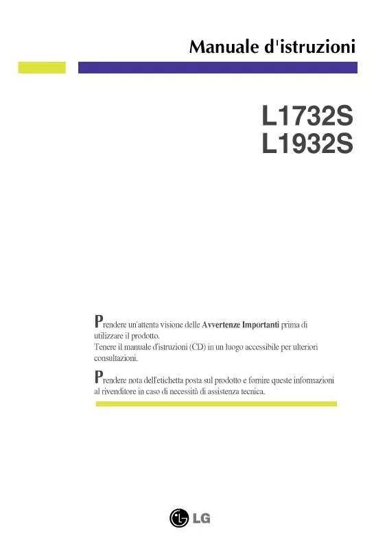 Mode d'emploi LG L1732S-SF