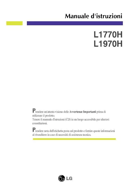 Mode d'emploi LG L1770H-BF