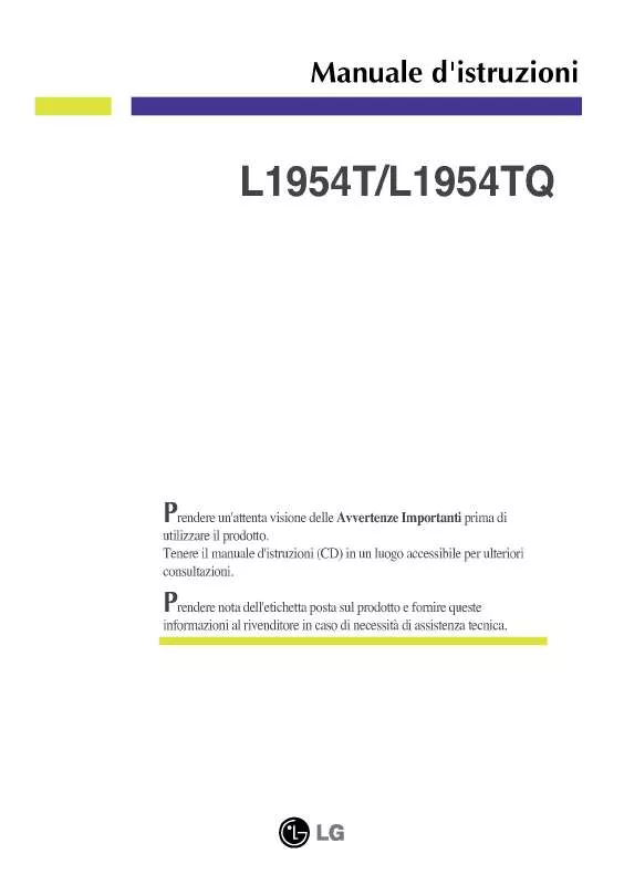 Mode d'emploi LG L1954TQ-PF