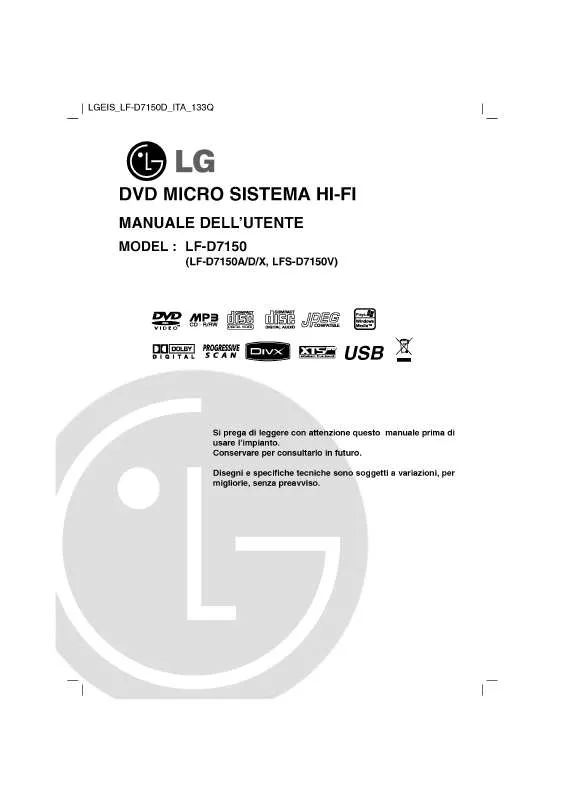 Mode d'emploi LG LF-D7150D