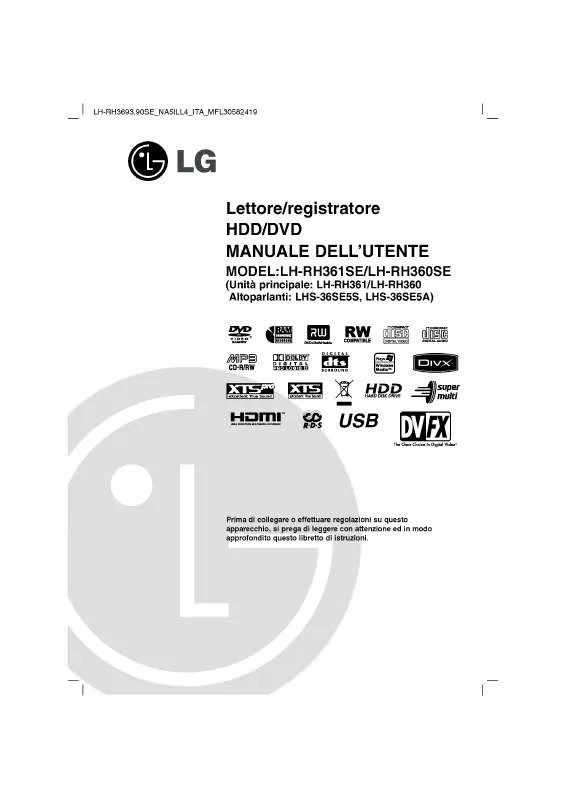 Mode d'emploi LG LH-RH361SE