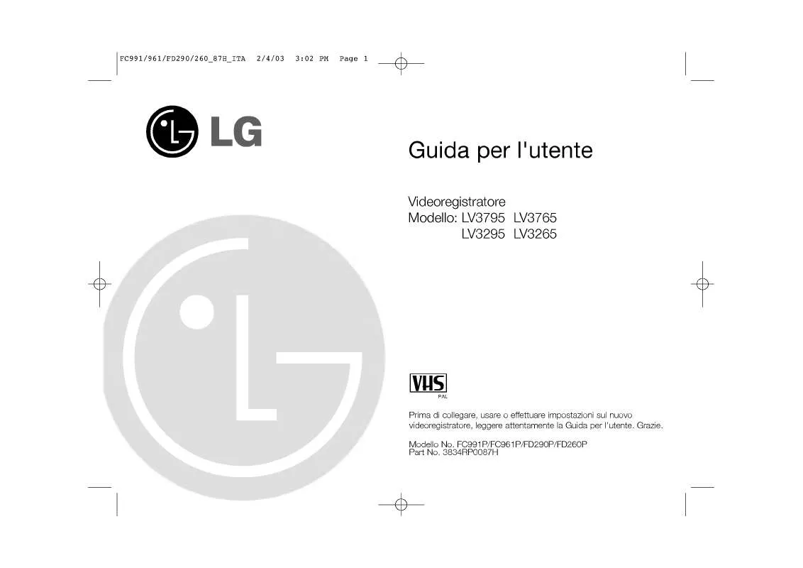 Mode d'emploi LG LV3275