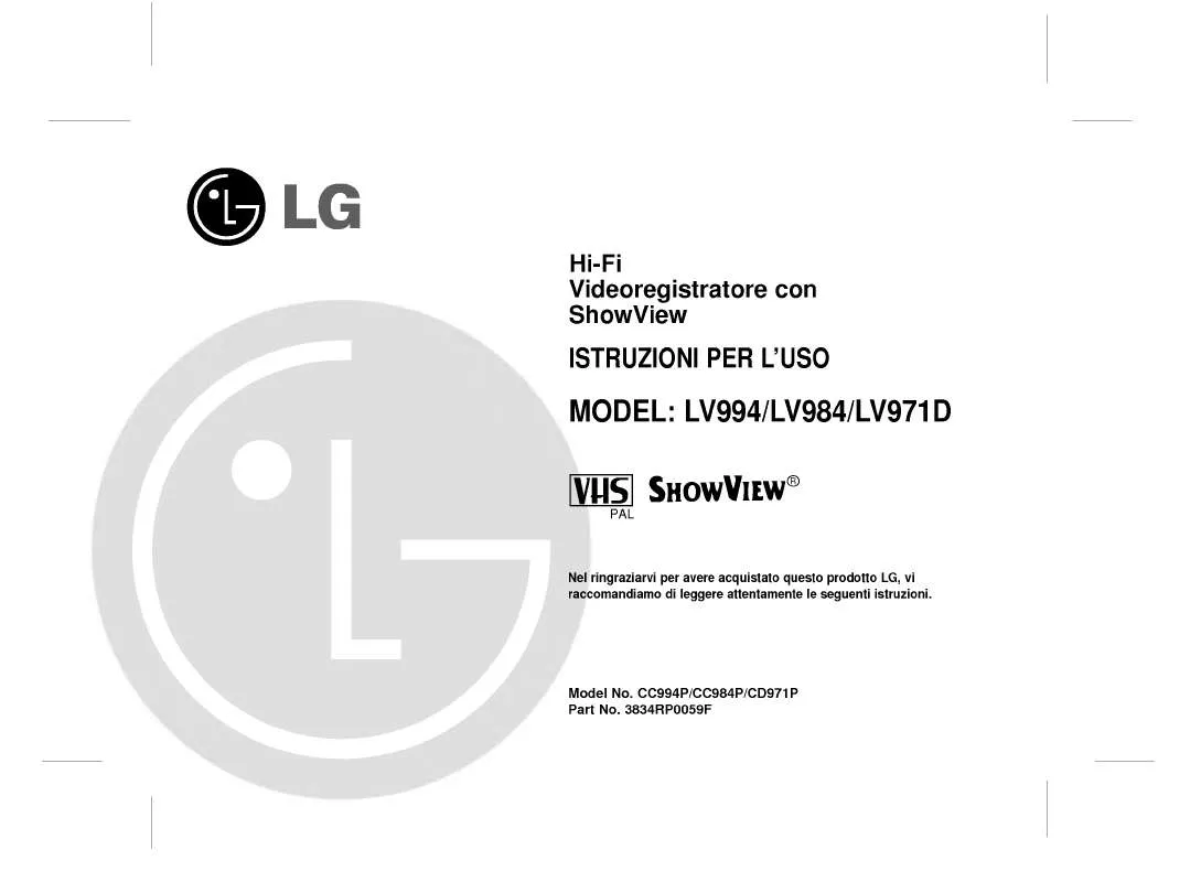 Mode d'emploi LG LV971