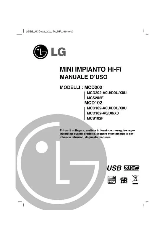 Mode d'emploi LG MC-D102