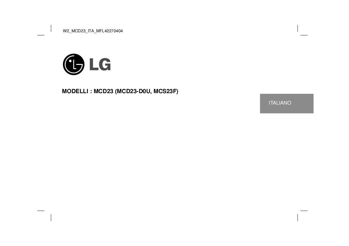 Mode d'emploi LG MC-D23