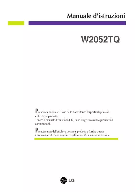 Mode d'emploi LG W2052TQ-PF