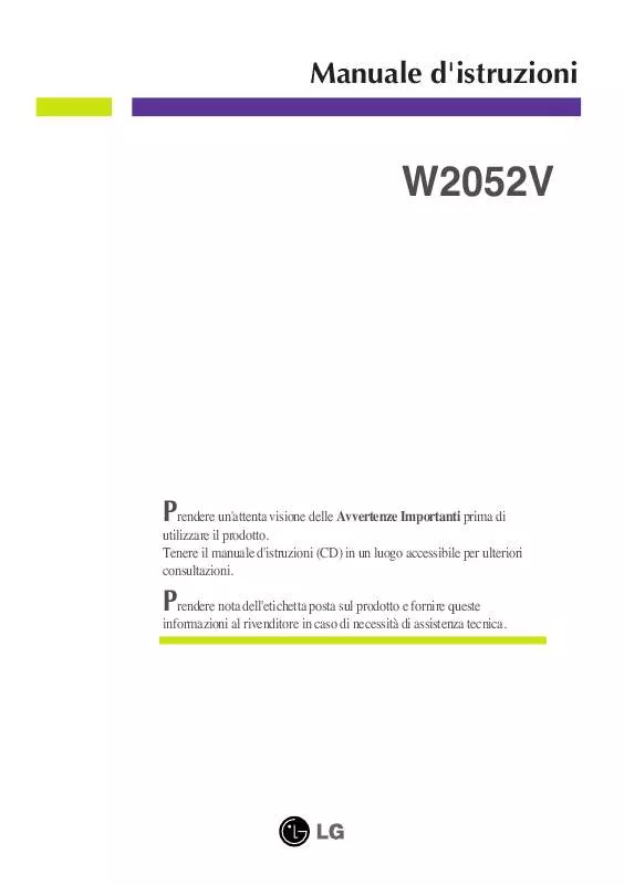 Mode d'emploi LG W2052V-PF