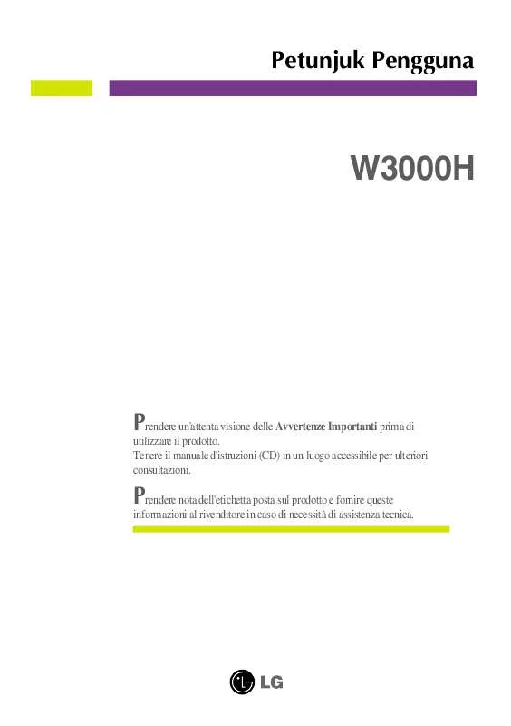 Mode d'emploi LG W3000H-BNS