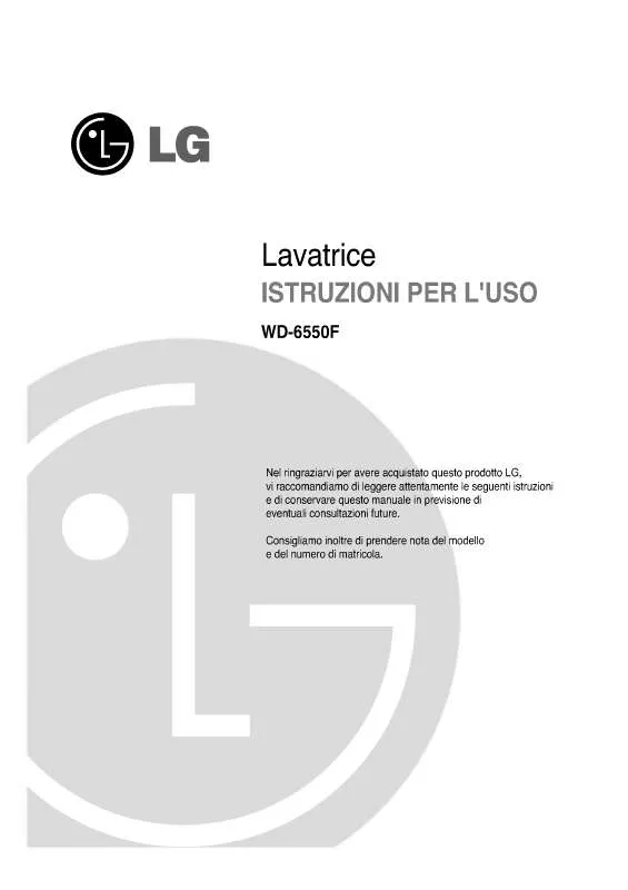 Mode d'emploi LG WD-6550F