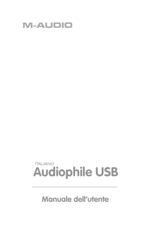 Mode d'emploi M-AUDIO AUDIOPHILE USB